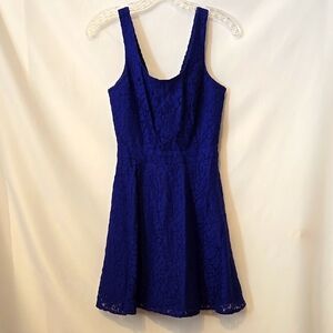 Aeropostle, Dress, XS, Blue, Lace, Fully Lined, Back Zip, Sleevless, A-line